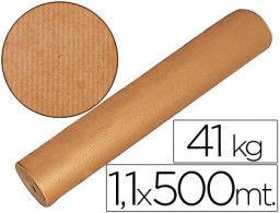 Papel kraft liso marrón 1x500 m.